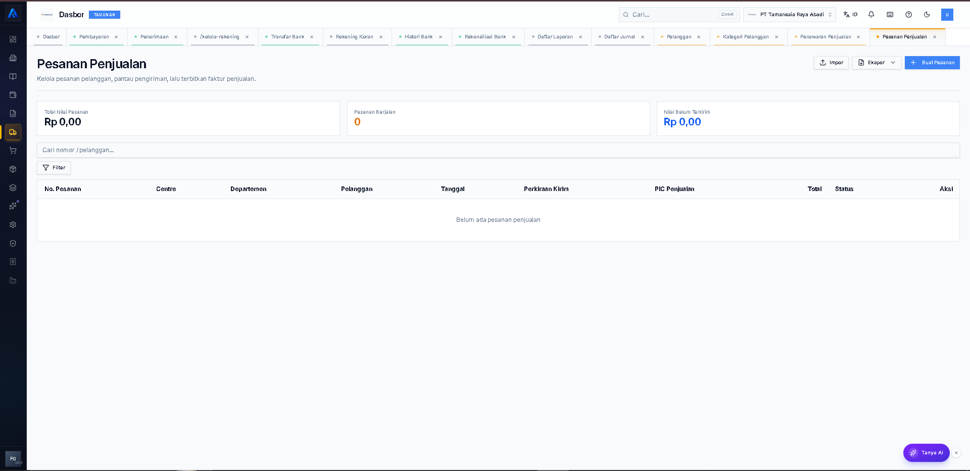 Daftar Pesanan Penjualan.